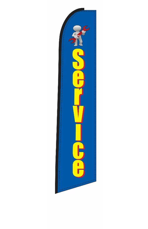 Service vertical swooper feather flag, EZ831