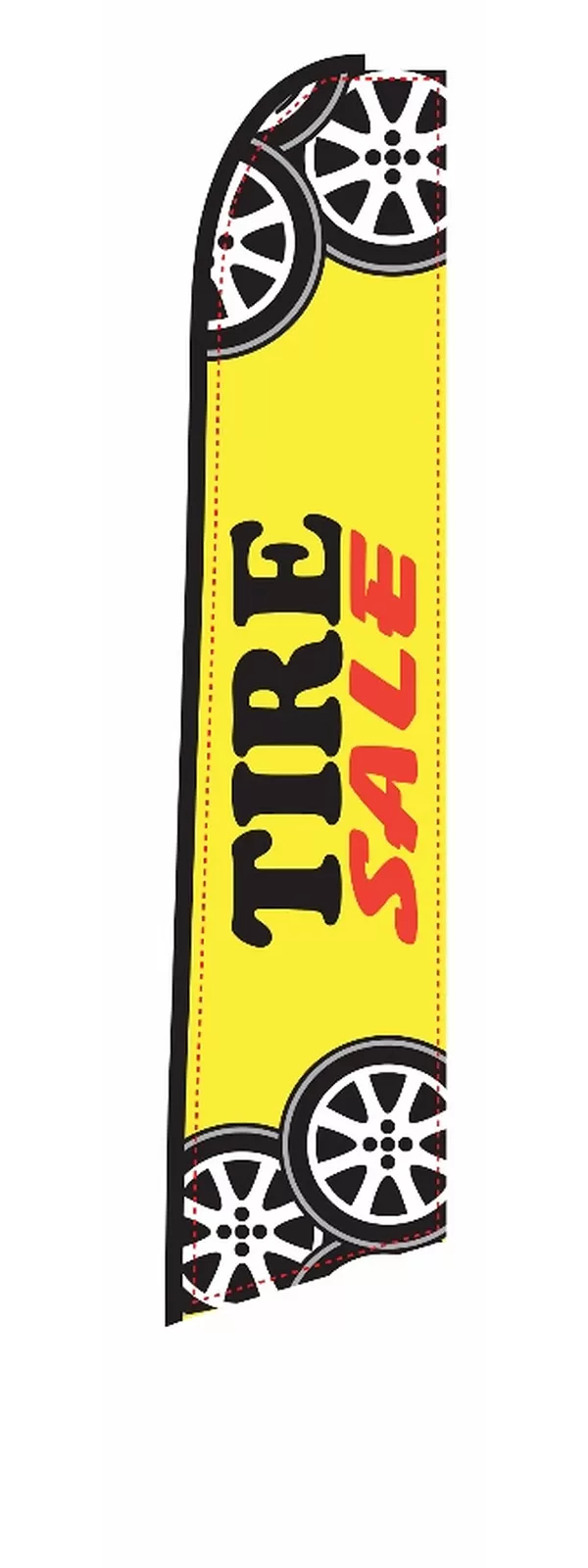 Tire Sale vertical swooper feather flag, EZ831