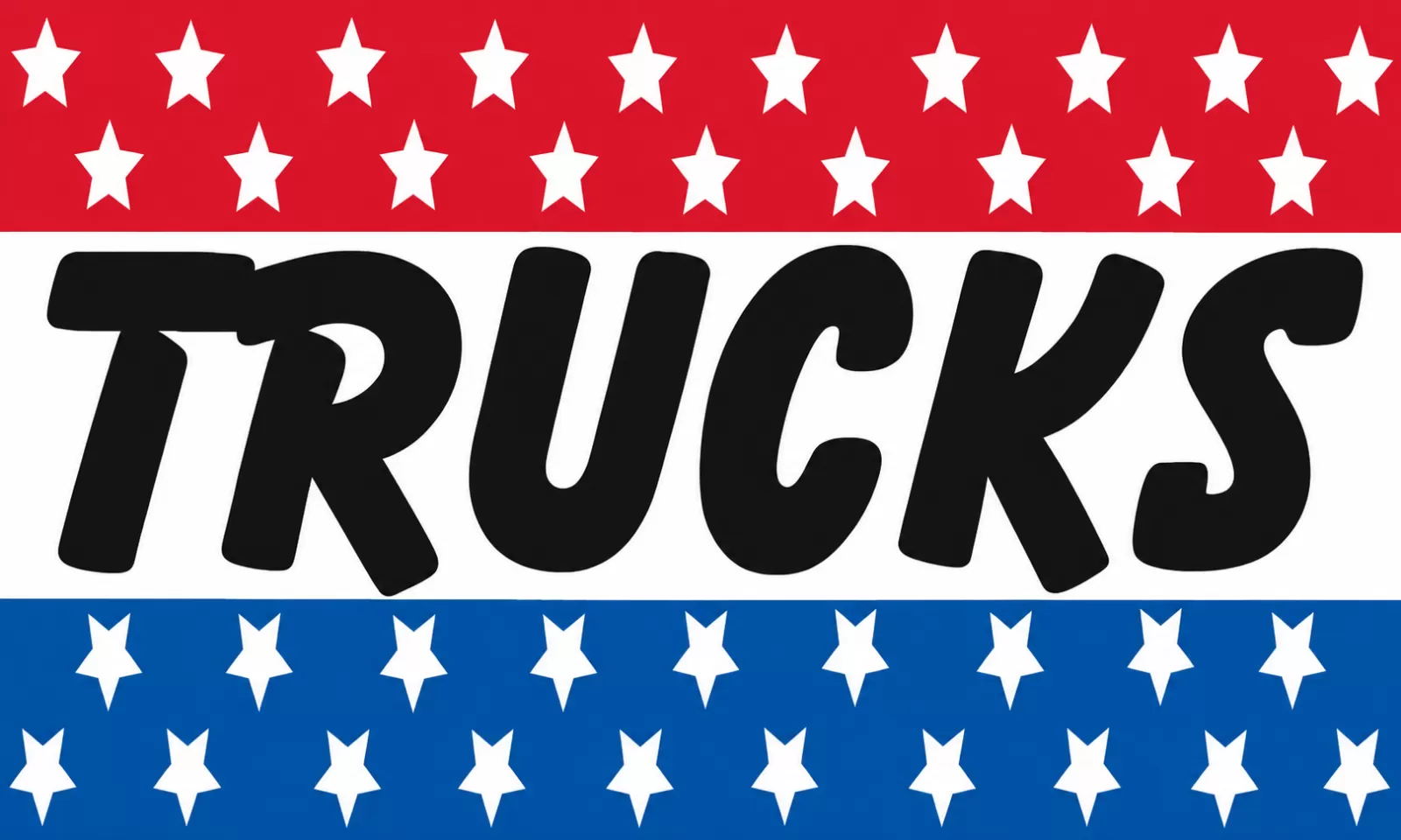 Rectangular 3x5 Trucks flag, style 311R, with two hanging grommets