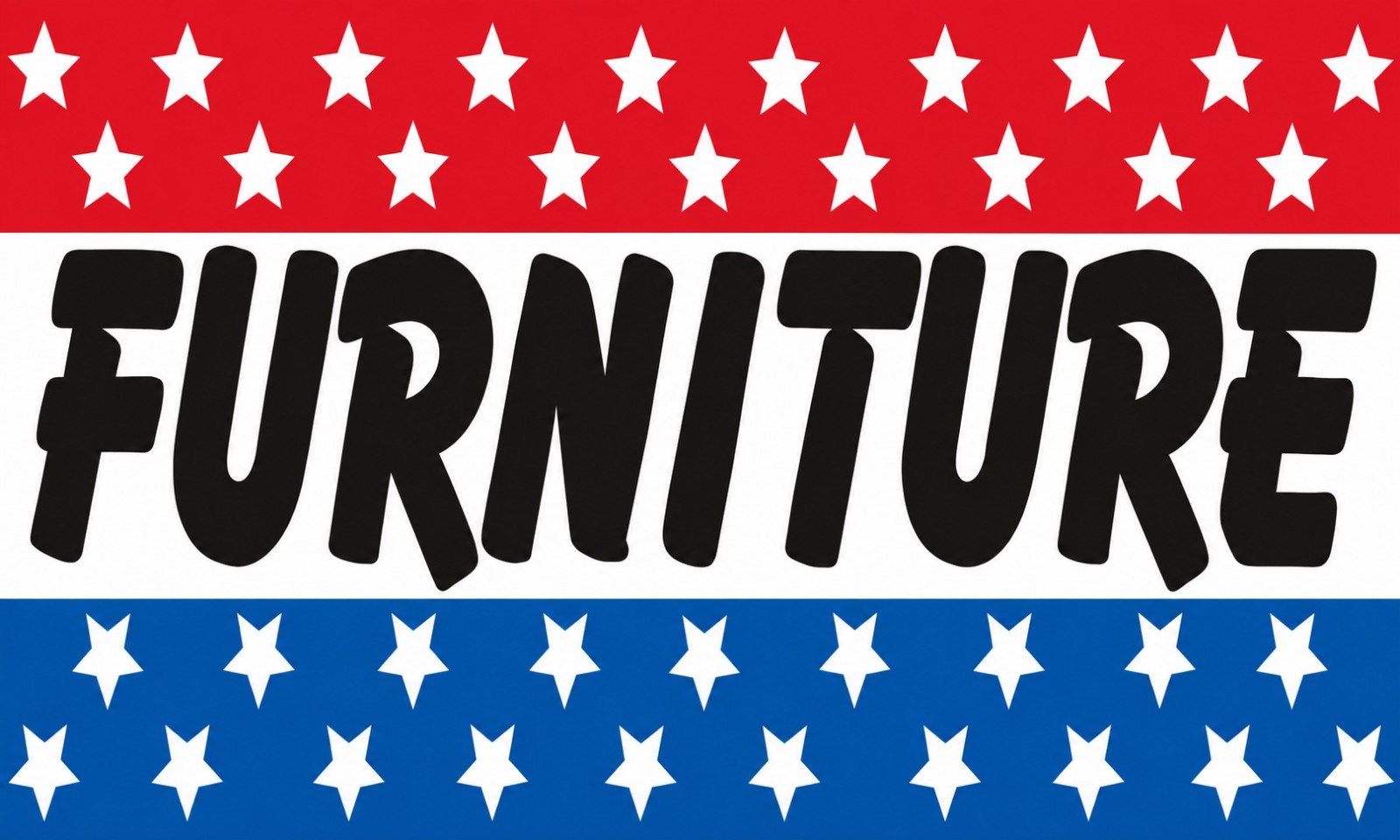 Rectangular 3x5 Furniture flag, style 316R, with two hanging grommets
