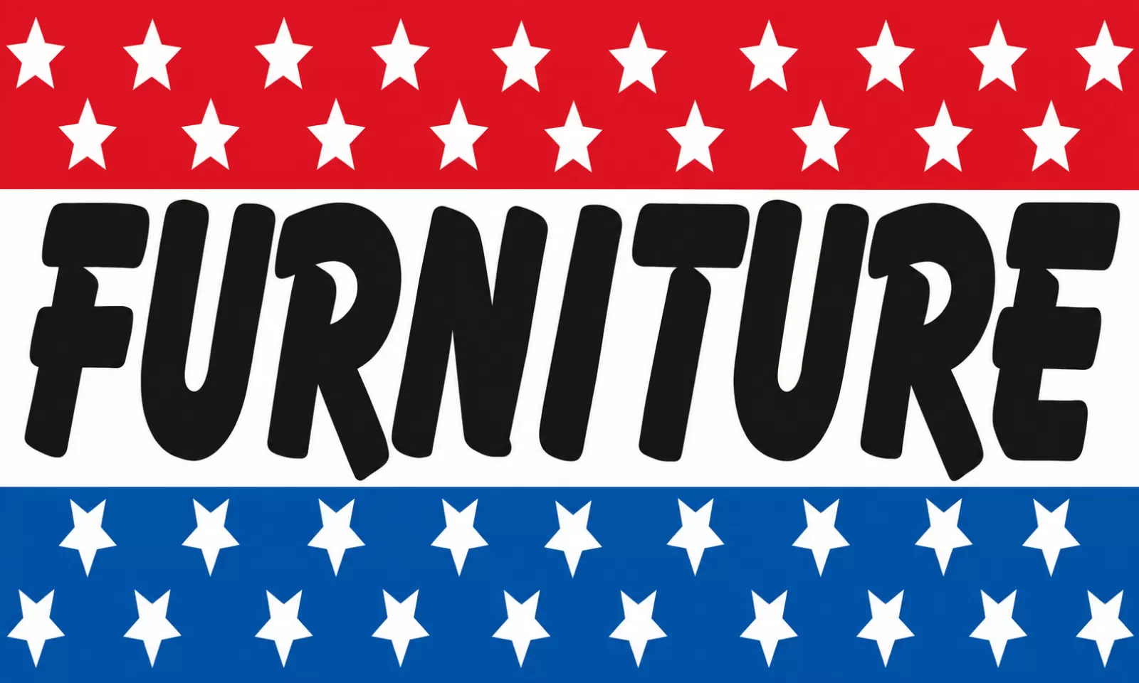 Rectangular 3x5 Furniture flag, style 316R, with two hanging grommets