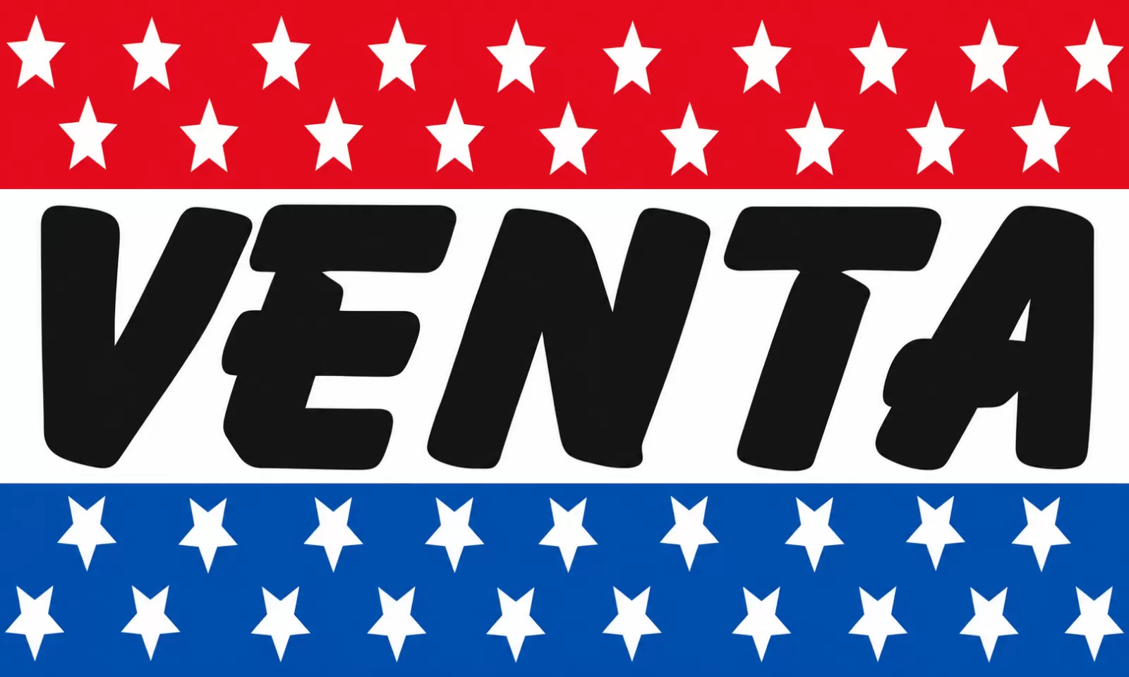 Rectangular 3x5 Venta flag, style 325R, with two hanging grommets