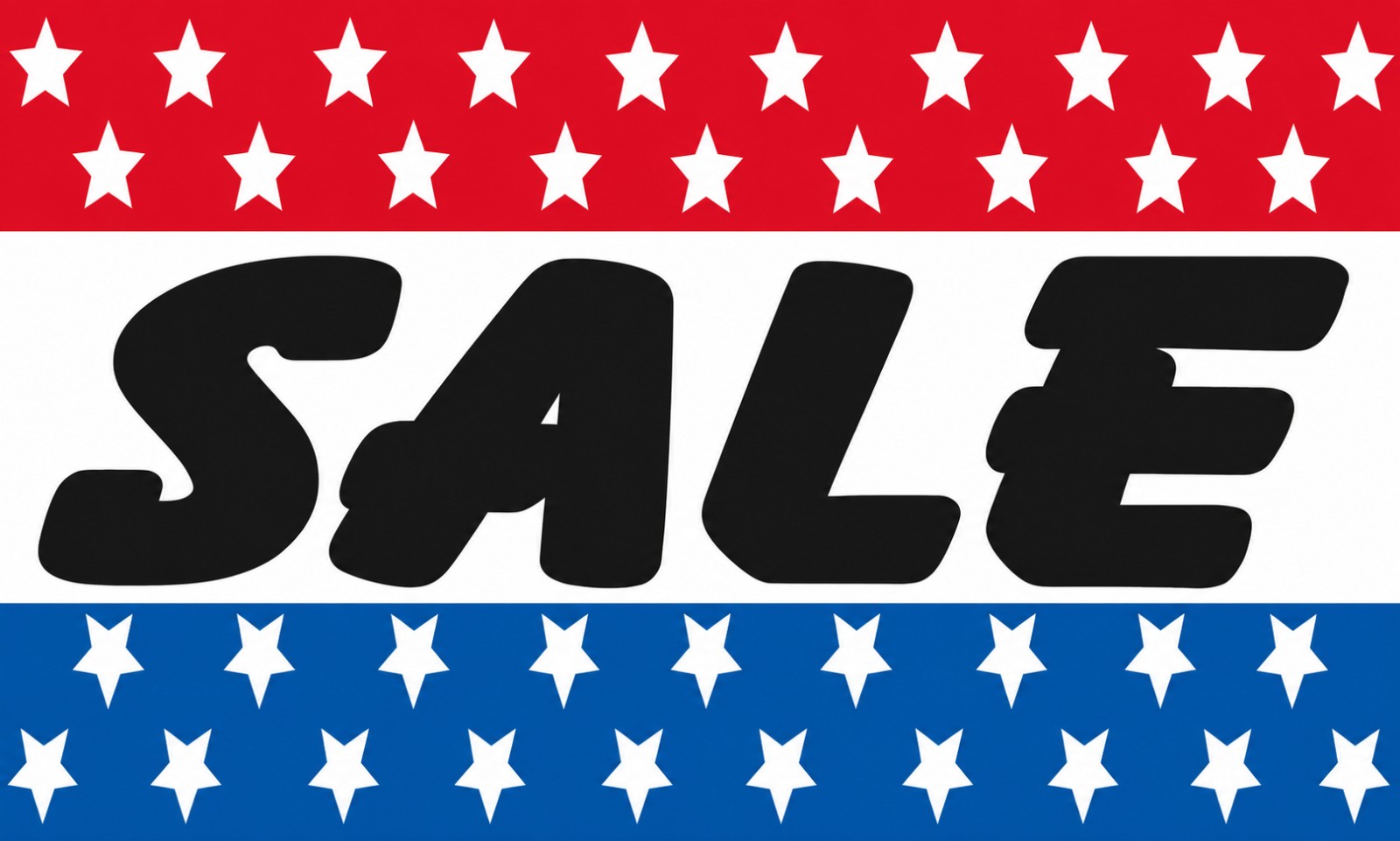 Rectangular 3x5 Sale message flag with two hanging grommets, style 328R