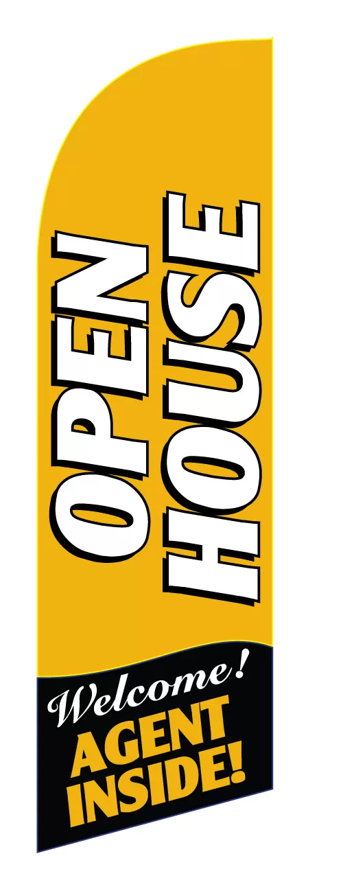 Open House Flag Kit Includes Flag, Flagpole, & Ground-spike Gold #sre-9037
