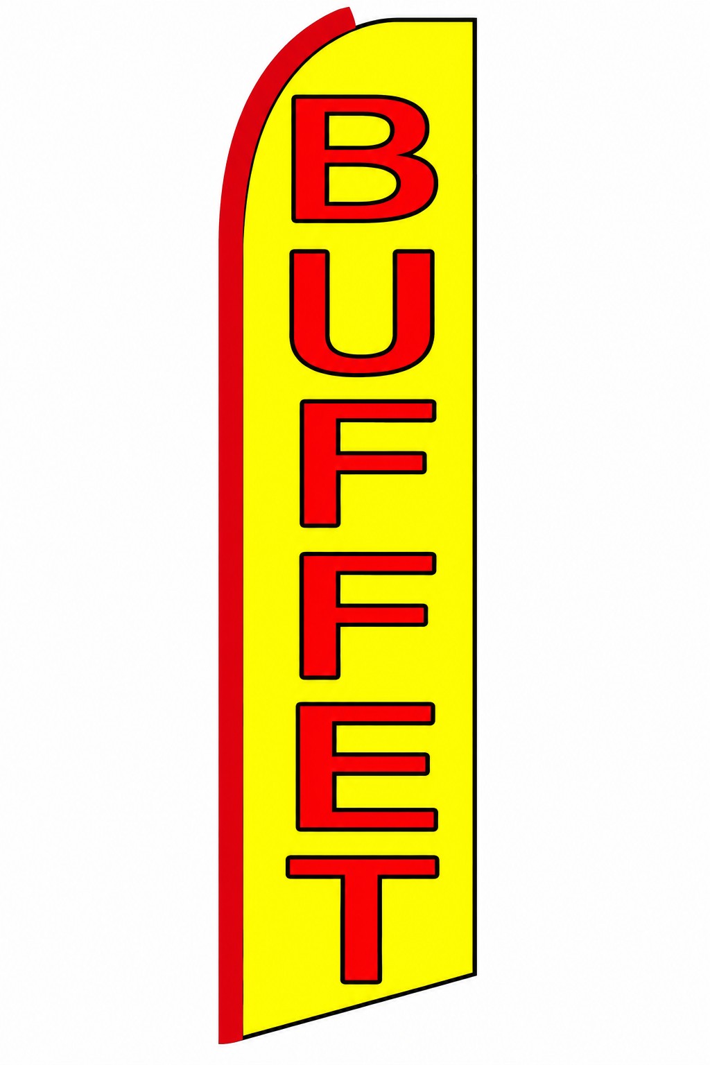 Buffet swooper feather flag, design SF-0185