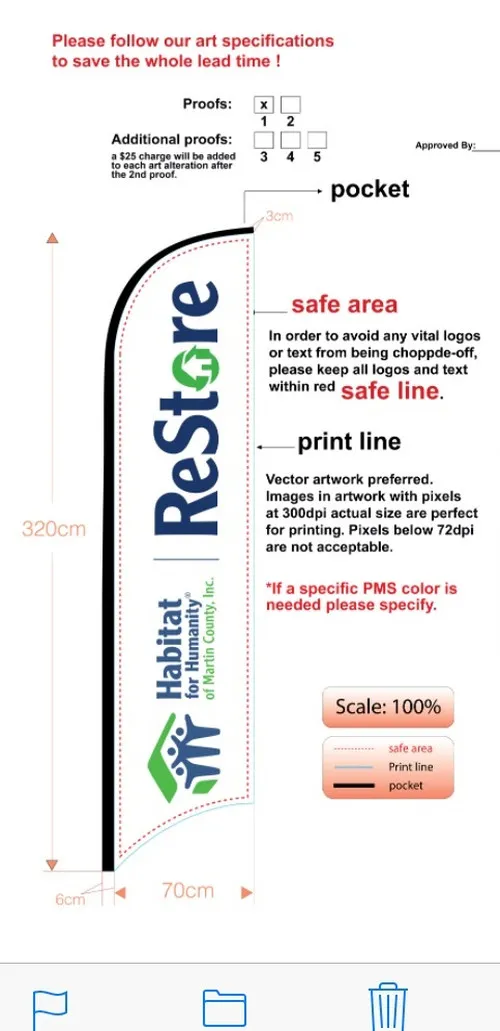 restore habitat for humanity custom feather flag