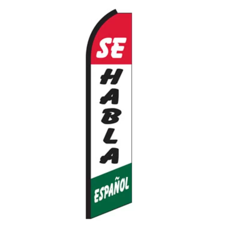Se Habla Espanol Swooper Feather Flag