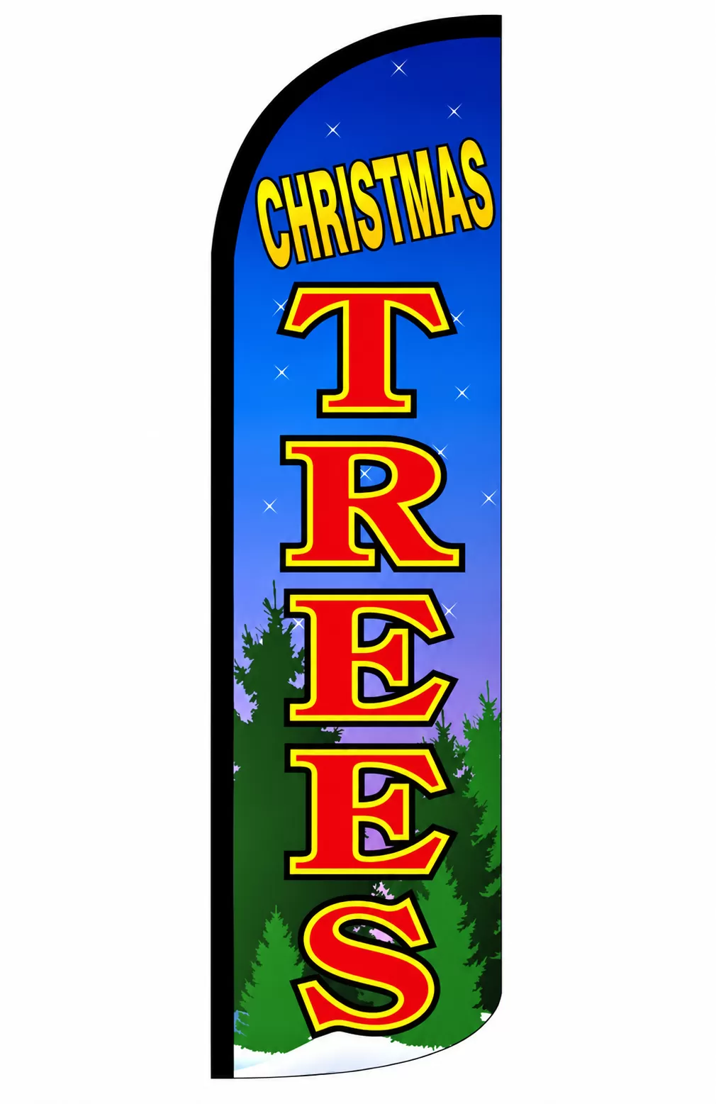 Christmas Trees feather flag design