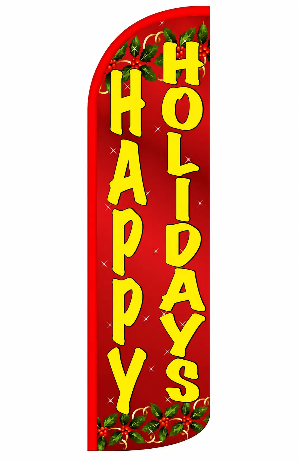 Happy Holidays feather flag design