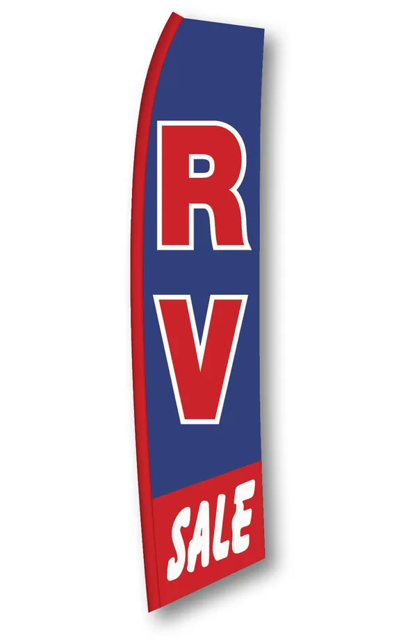 RV Sale vertical swooper feather flag, SW-RVS