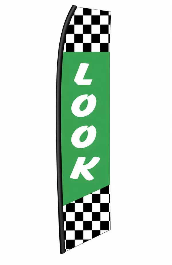 Look vertical swooper feather flag, SW-LKGN