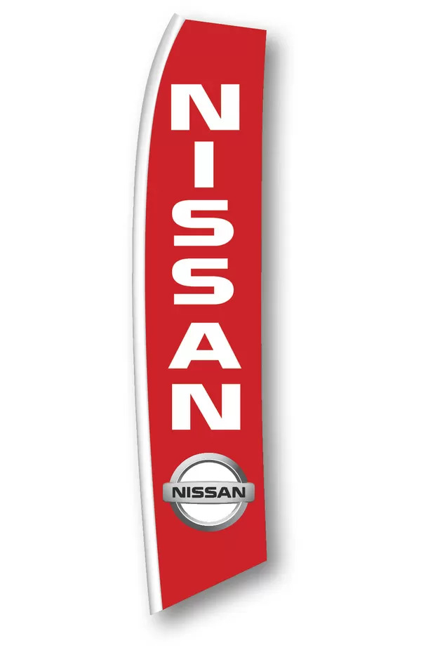 Nissan vertical swooper feather flag, SW-NISR