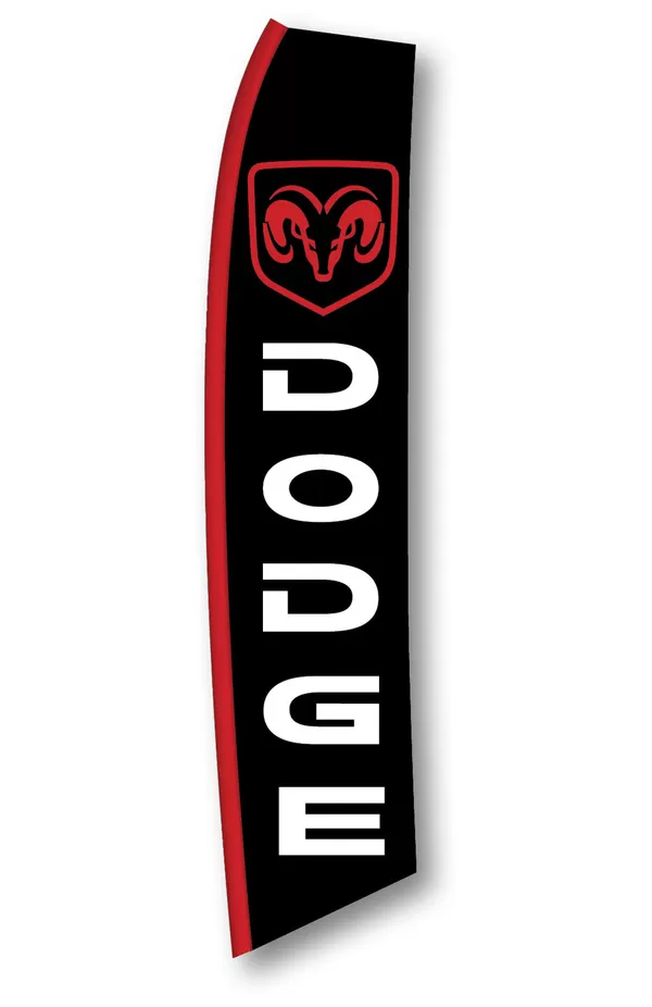 Dodge vertical swooper feather flag, SW-DOD