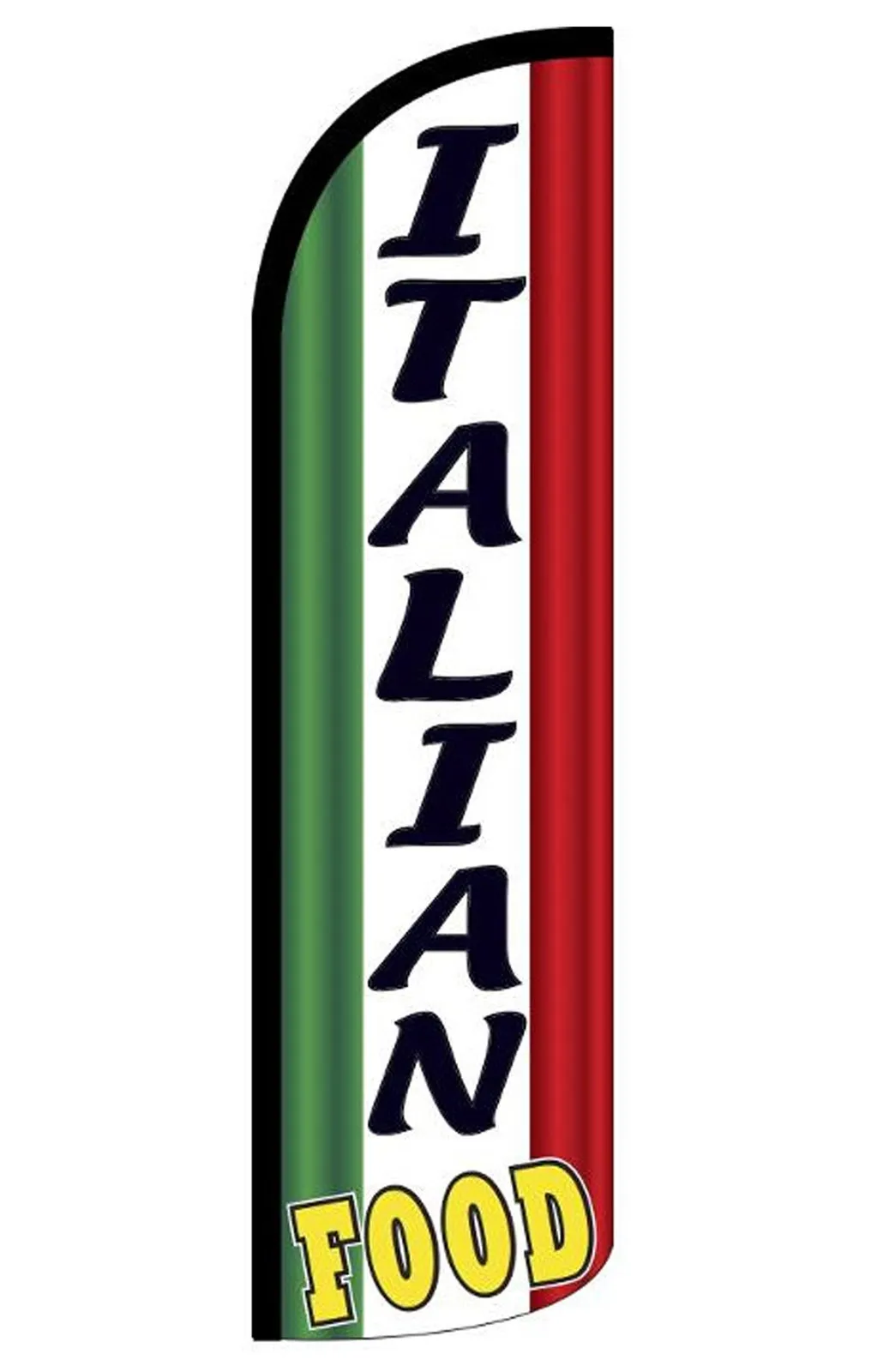 Italian Food windless feather flag, design D36