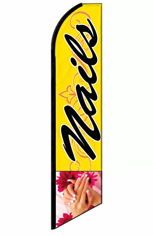 Nails swooper feather flag, design SF-0109