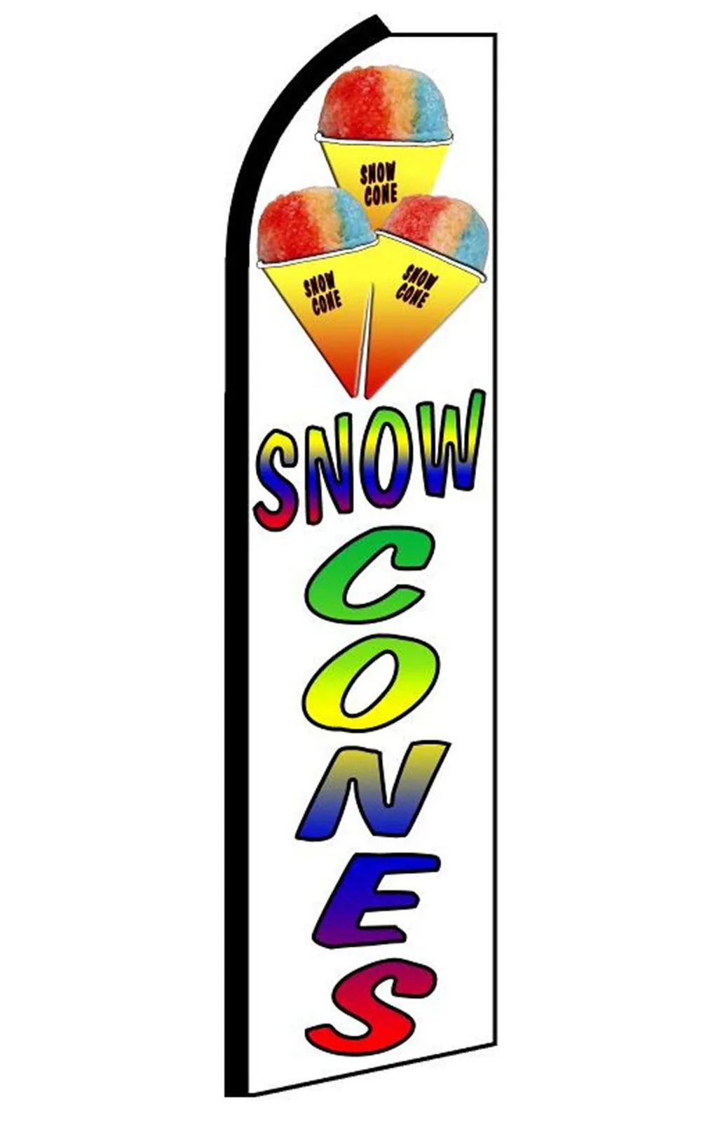 Snow Cones swooper feather flag, design K208