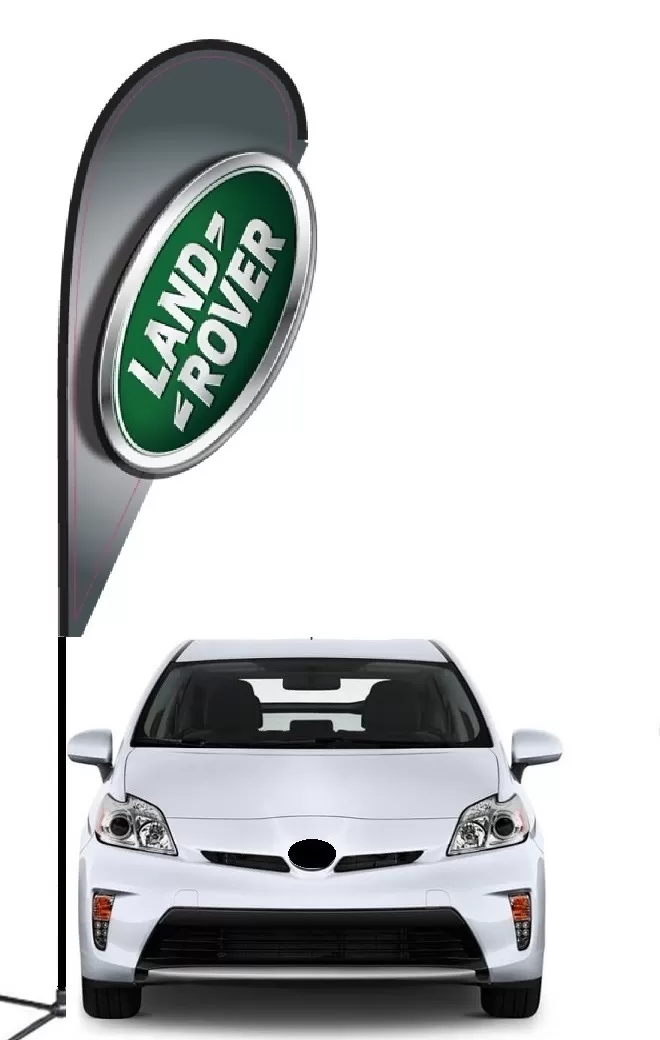 Land Rover double-sided 3D teardrop flag kit with laser-cut design
