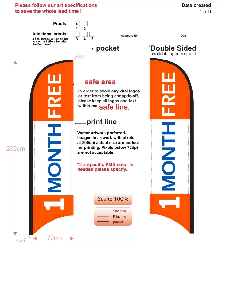 1 month free Custom Single-sided Feather Flag With Pole And Ground-spike