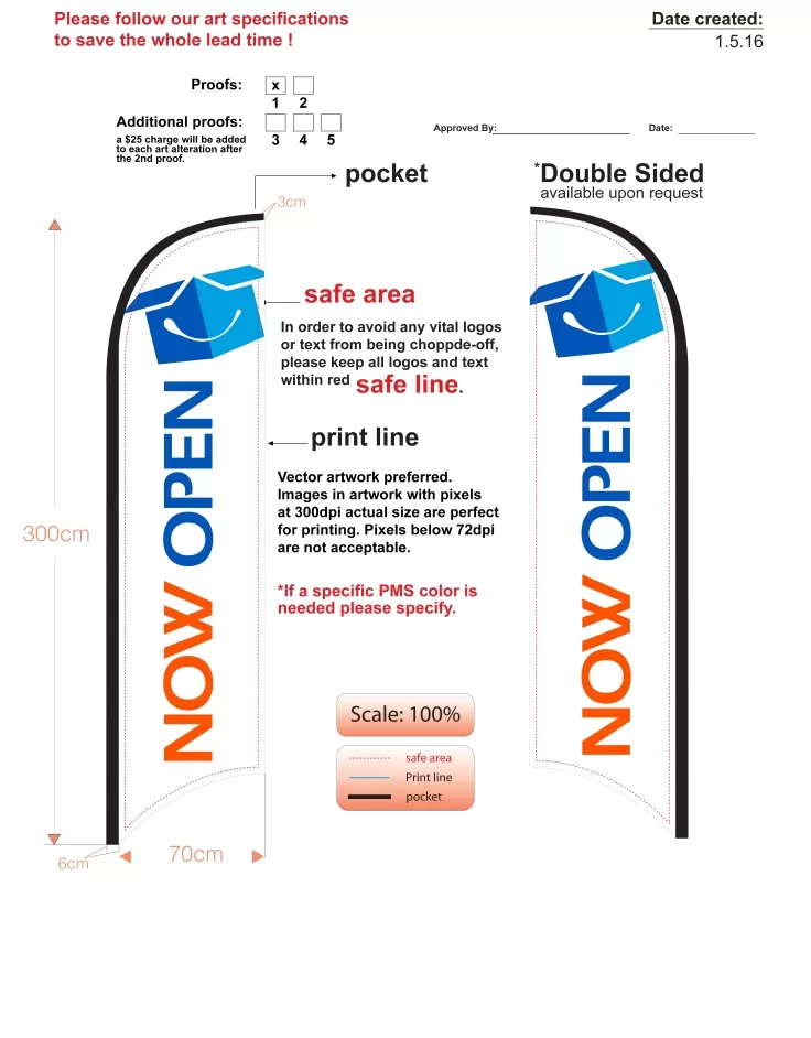 Now open Custom Single-sided Feather Flag With Pole And Ground-spike