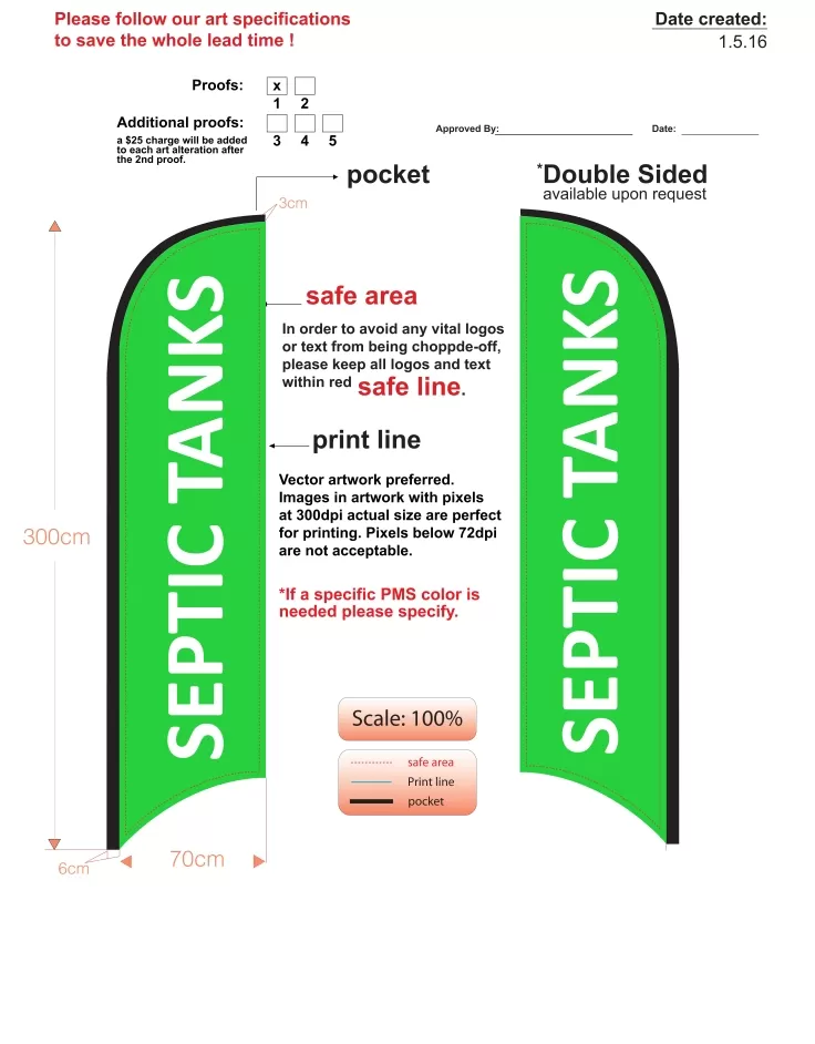 septic tanks Custom Double-sided Feather Flag With Pole And Ground-spike