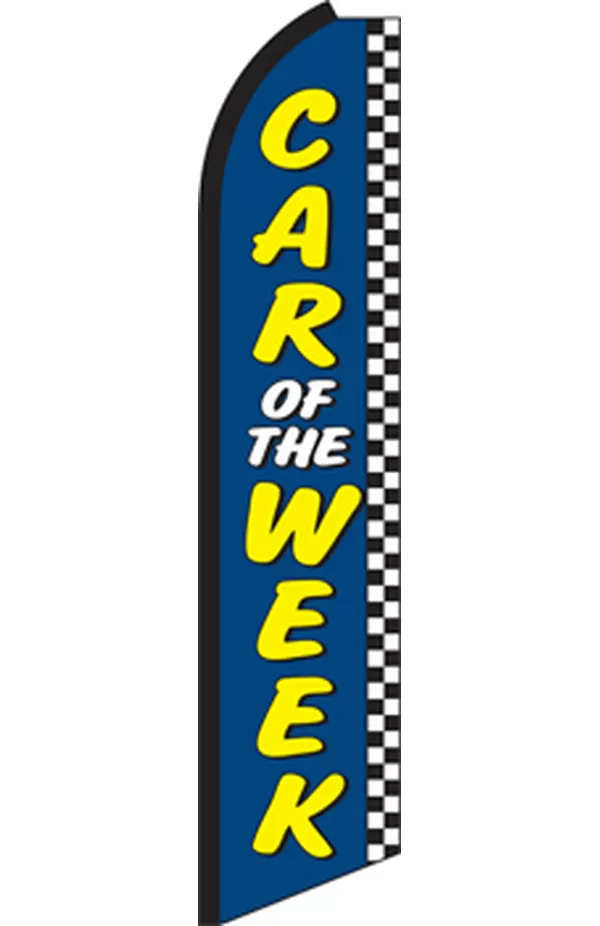 Car of the Week vertical swooper feather flag, CBS