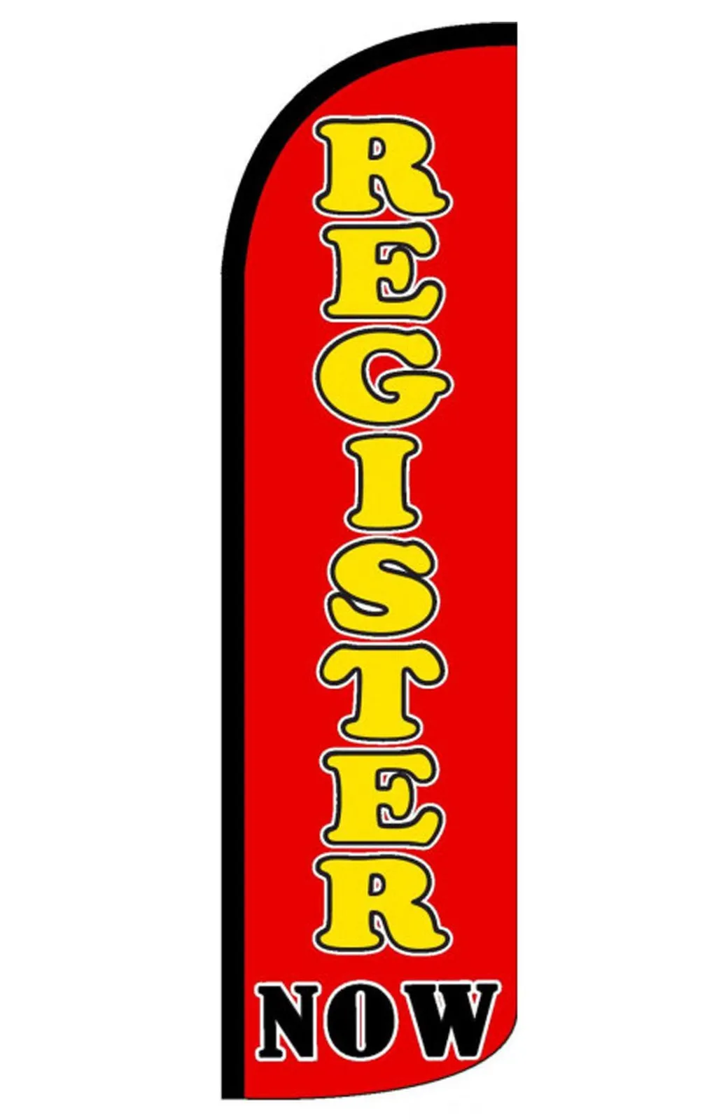 Register Now windless feather flag, design SF-B78