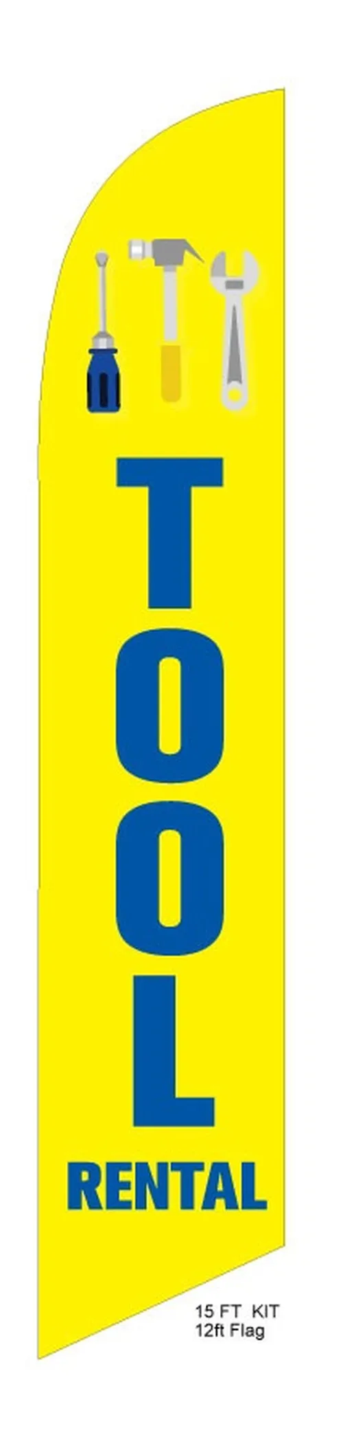 custom tool rental single-sided nsfb-style feather flag (no hardware)