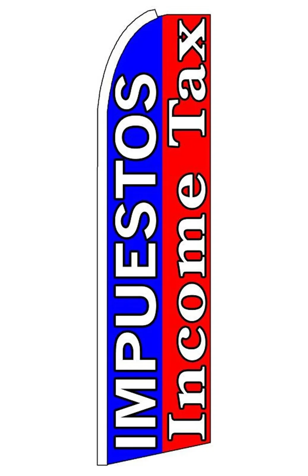 Impuestos Income Tax swooper feather flag, design SF-K241