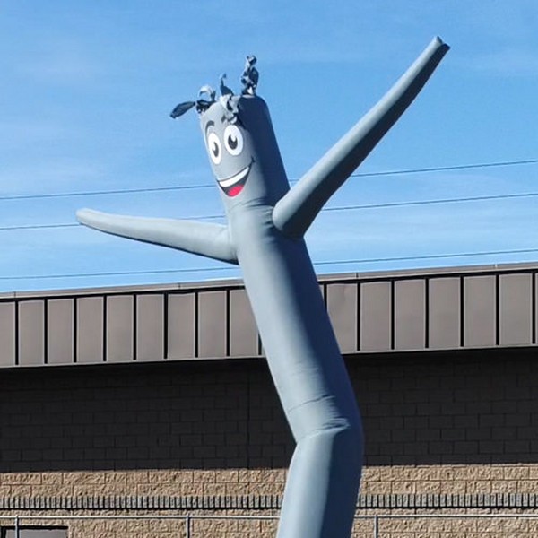 Grey 18-foot inflatable air dancer tube man, style GD11017