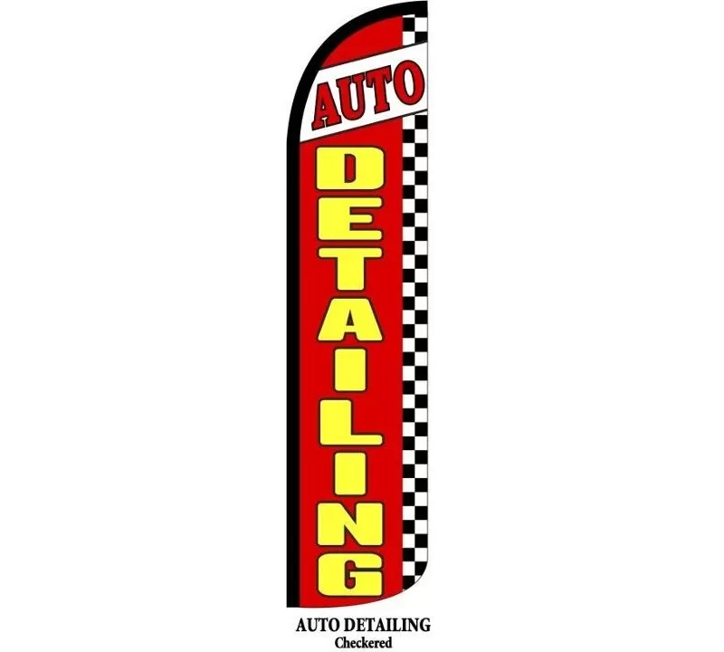 Auto Detail Full Sleeve Swooper Feather Flag Sf-jhp