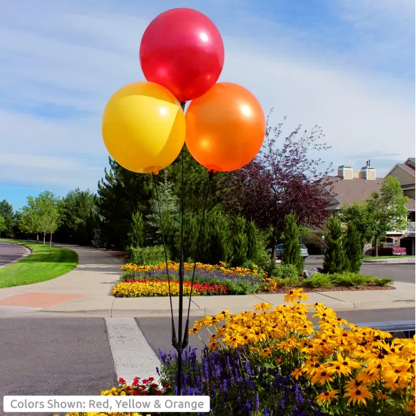 BalloonBobber three-balloon cluster kit with ground stake, BEKT3CCCKGD