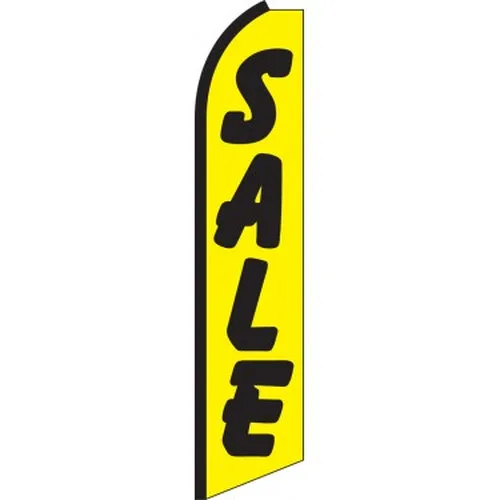 Sale (yellow And Black) Swooper Feather Flag #sw0140