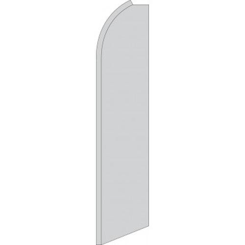 Solid Silver Swooper Feather Flag #sw0125