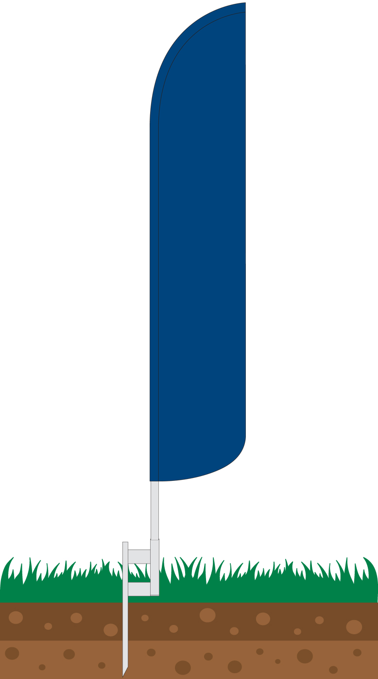 Solid Blue Windless Flag #wf0094