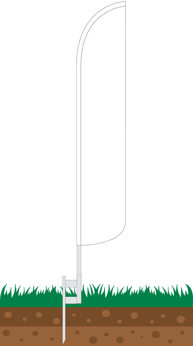 Solid White Windless Flag #wf0097