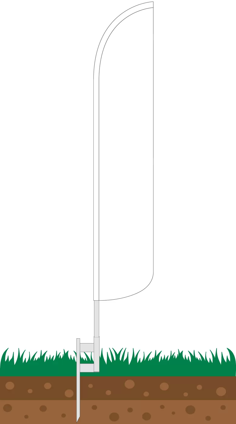 Solid White Windless Flag #wf0097