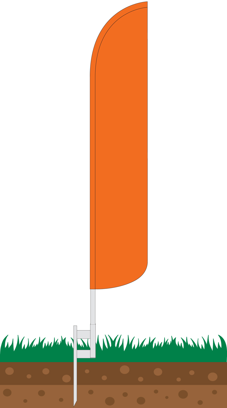 Solid Orange Windless Flag #wf0095