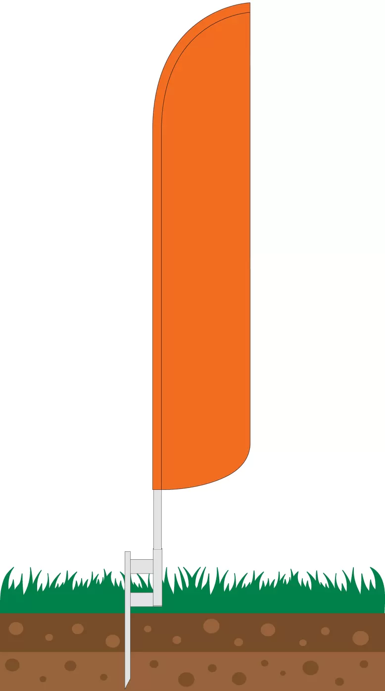 Solid Orange Windless Flag #wf0095