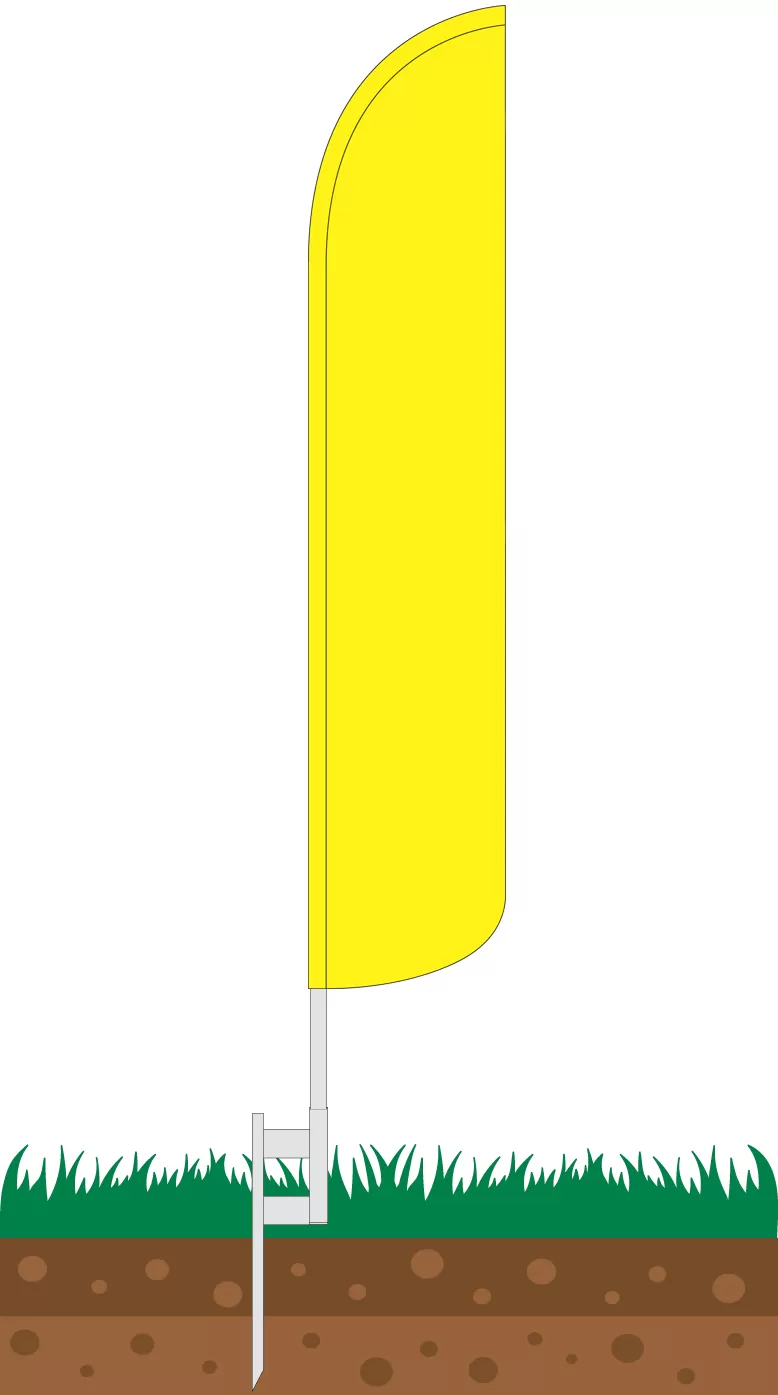 Solid Yellow Windless Flag #wf0098
