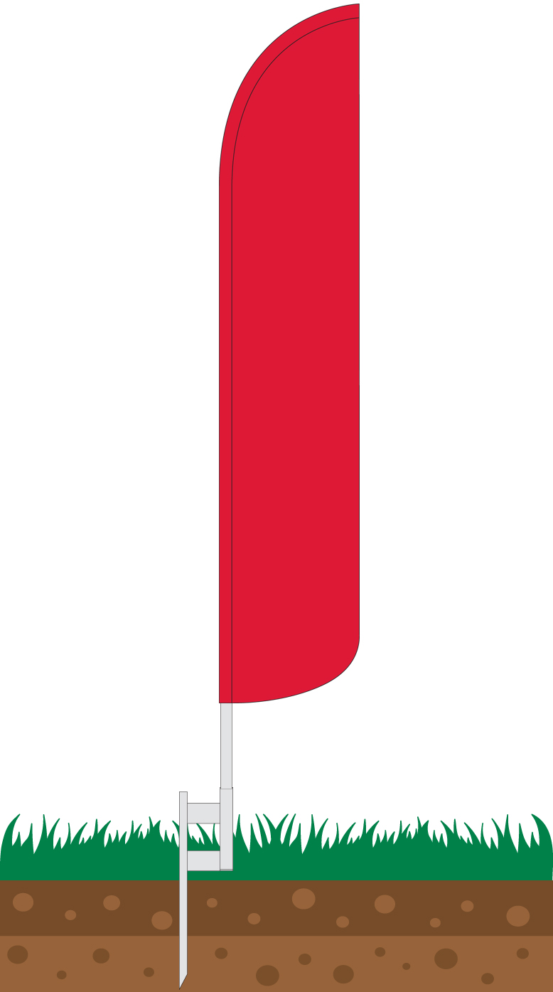 Solid Red Windless Flag #wf0096