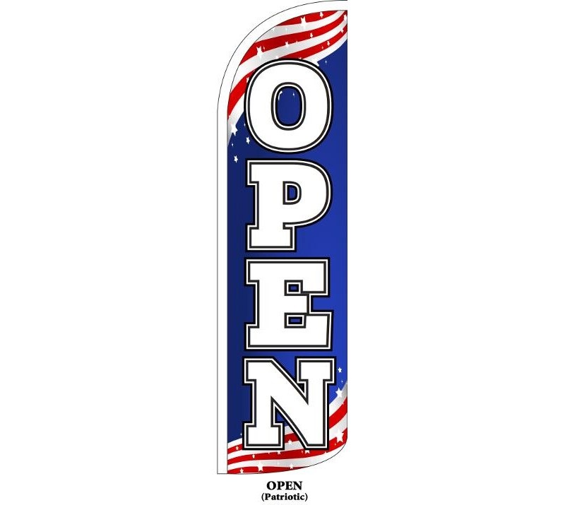 open windless blue patriotic feather flag #4760-705