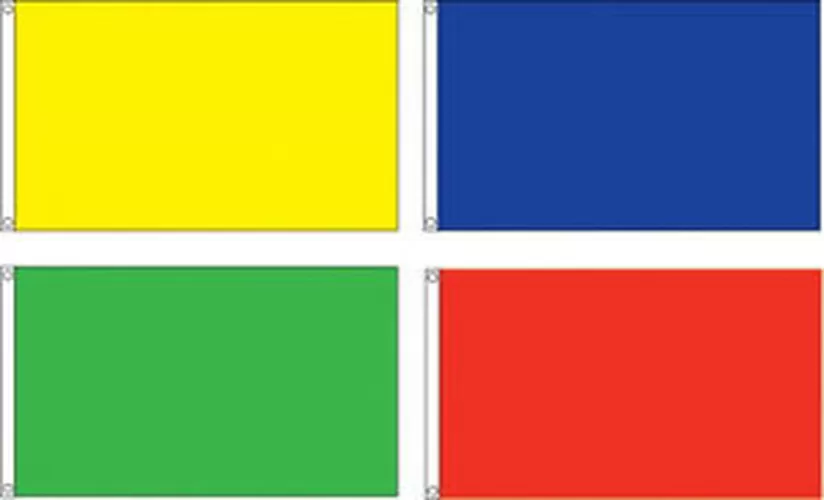 Selection of plain solid-color 3x5 rectangular flags available in 15 colors