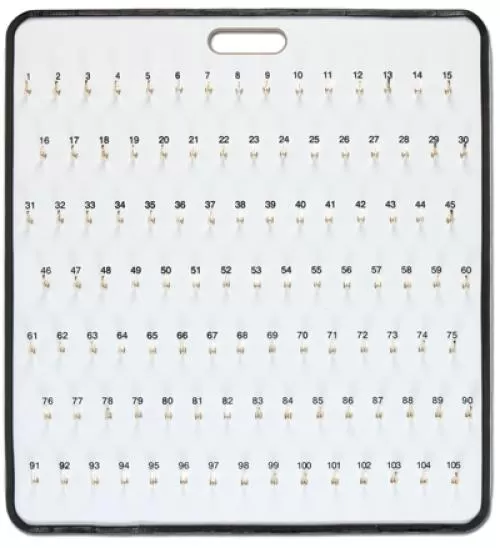 Portable key storage board with 105 hooks