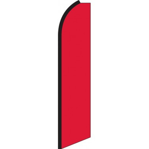 Red Swooper Feather Flag With Black Sleeve #swf0077