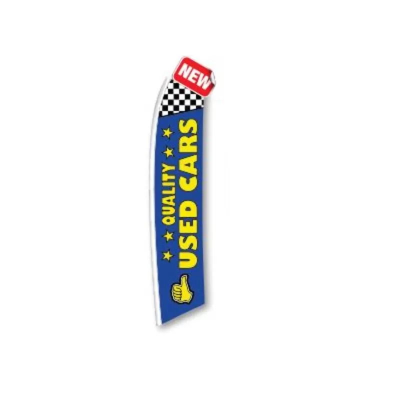 Quality Used Cars vertical swooper feather flag, 6SW-QUCB
