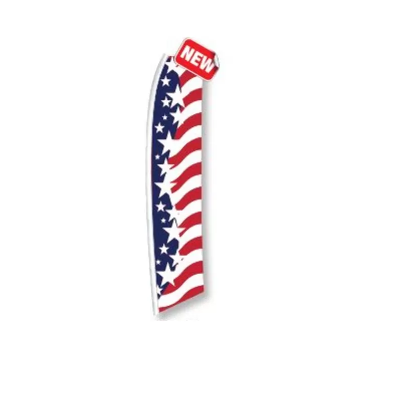 Patriotic vertical swooper feather flag, 6SW-STAR