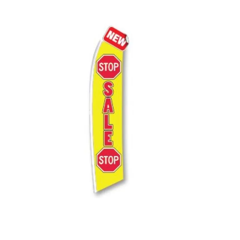 Stop Sale Stop vertical swooper feather flag, 6SW-SS
