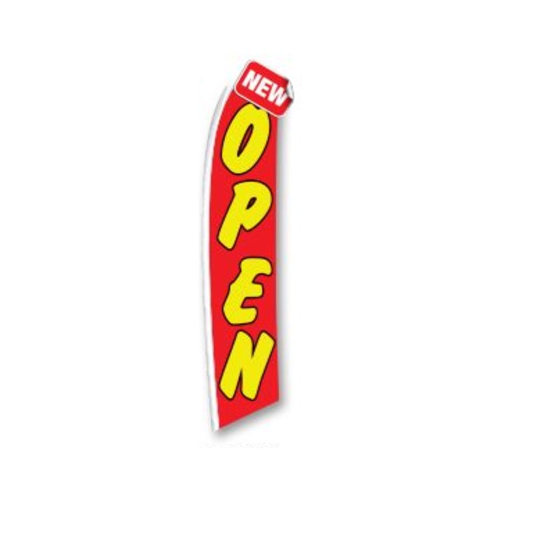 Open Swooper Feather Flag - Red And Yellow #nsf-1017e