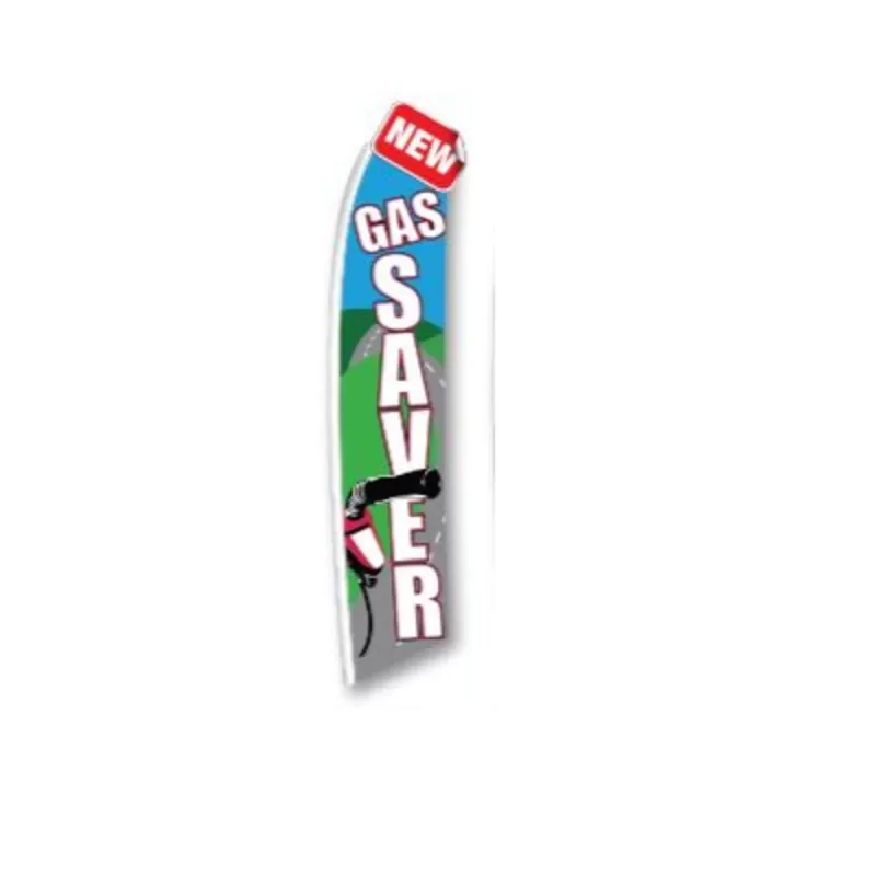 Gas Saver vertical swooper feather flag, 6SW-GS