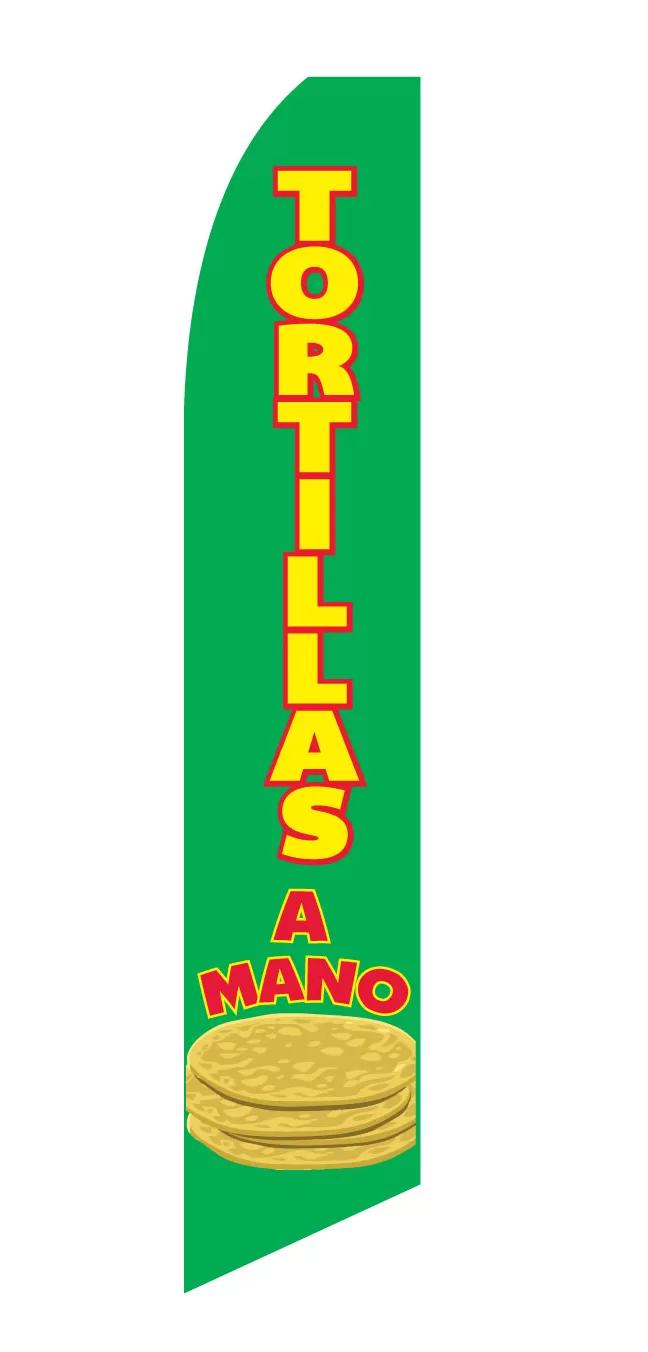 Tortillas A Mano swooper feather flag, design SF-2256